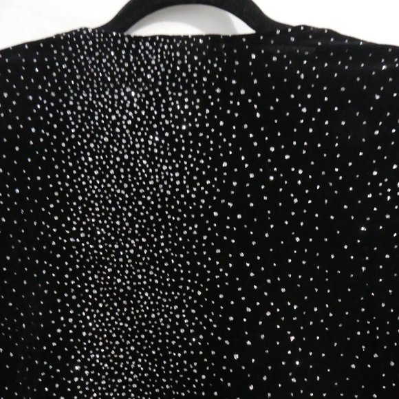 NOTATIONS | medium | Stunning Black Velour Glittery Long Sleeve Top | NWOT - Picture 11 of 15